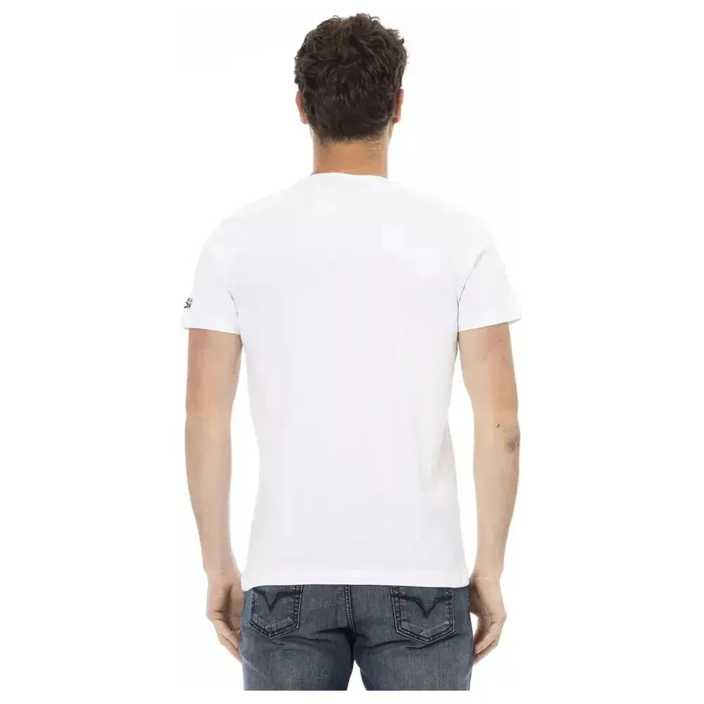 Trussardi Action White Cotton Men T-Shirt Trussardi Action