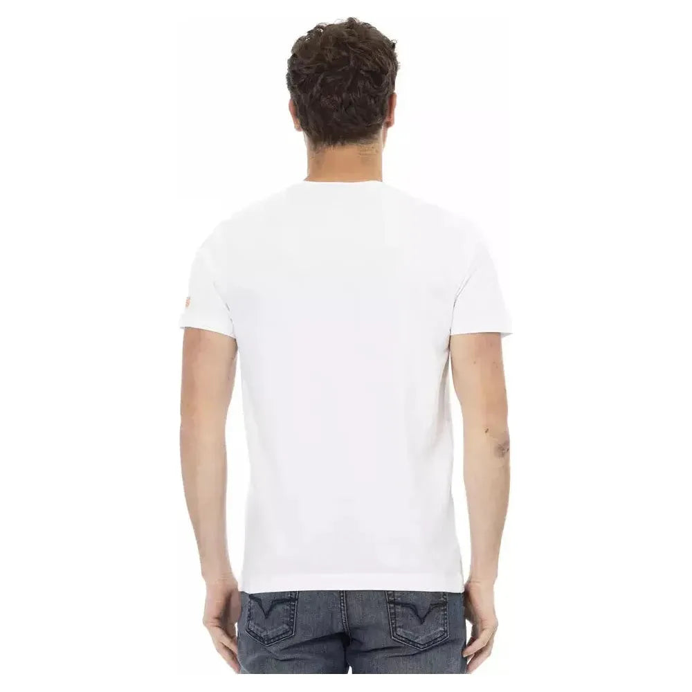 Trussardi Action White Cotton Men T-Shirt Trussardi Action