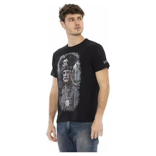 Trussardi Action Black Cotton Men T-Shirt Trussardi Action