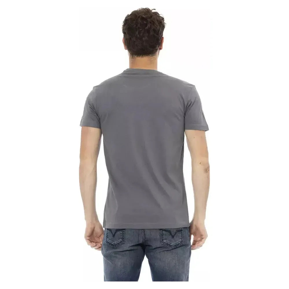 Trussardi Action Gray Cotton Men T-Shirt 1728,3XL,67345744032,Clothing,Gray,L,M,Men,Men - Clothing,New with tags,S,T-Shirts - Clothing,T-Shirts - Men - Clothing,T-Shirts - T-Shirts - Clothing,Trussardi Action,XL,XXL
