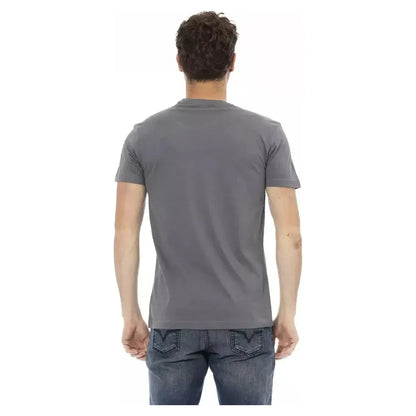 Trussardi Action Gray Cotton Men T-Shirt 1728,3XL,67345744032,Clothing,Gray,L,M,Men,Men - Clothing,New with tags,S,T-Shirts - Clothing,T-Shirts - Men - Clothing,T-Shirts - T-Shirts - Clothing,Trussardi Action,XL,XXL