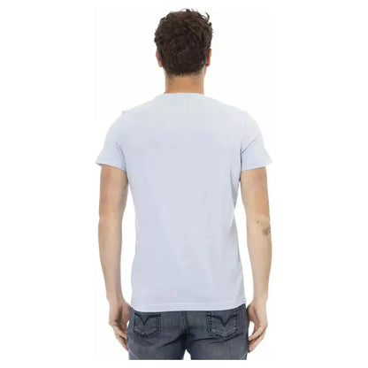 Trussardi Action Light Blue Cotton Men T-Shirt