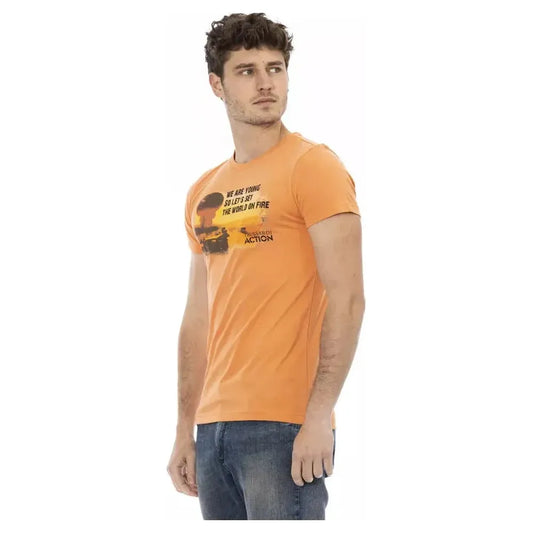 Trussardi Action Orange Cotton Men T-Shirt Trussardi Action