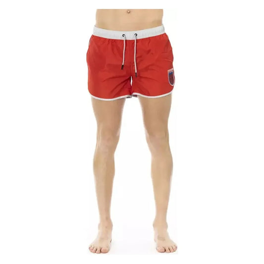 Bikkembergs Red Polyester Men Swim Shorts Bikkembergs