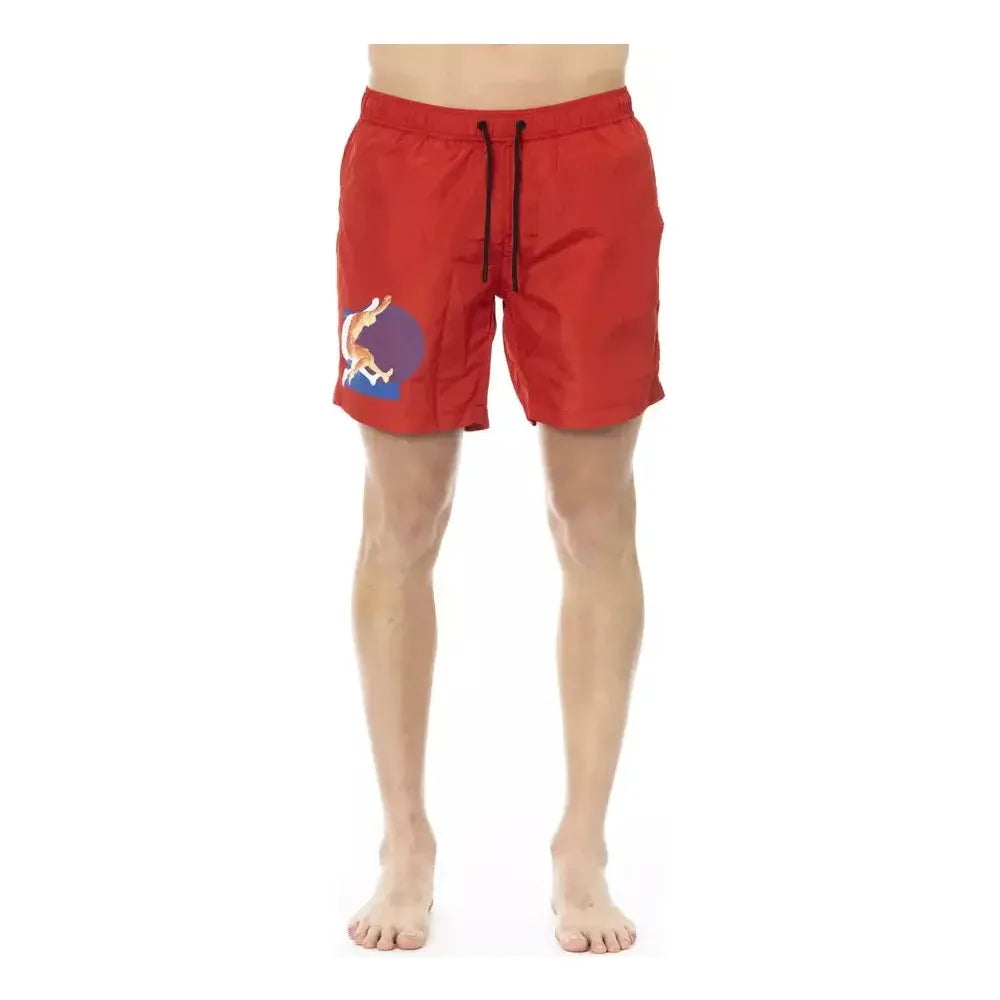 Bikkembergs Red Polyester Mens Swim Short Bikkembergs