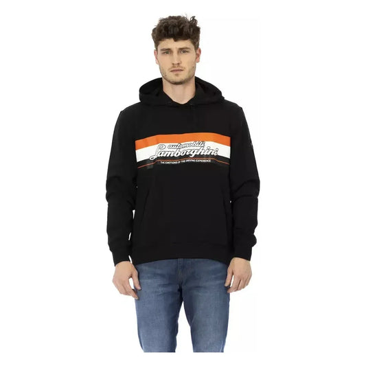 Automobili Lamborghini Black Cotton Men Sweater Automobili Lamborghini