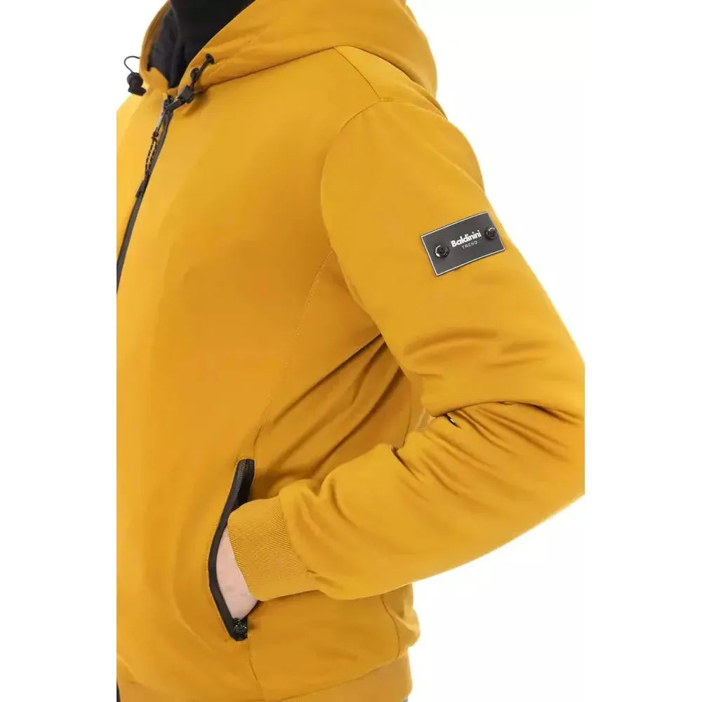 Baldinini Trend Yellow Polyester Men Jacket Baldinini Trend