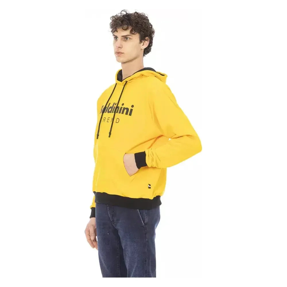 Baldinini Trend "Yellow Cotton Men Sweater with Hood" Baldinini Trend