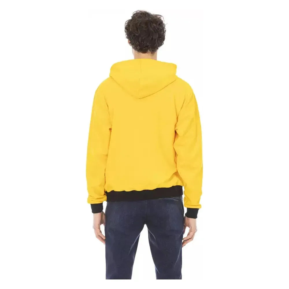 Baldinini Trend "Yellow Cotton Men Sweater with Hood" Baldinini Trend