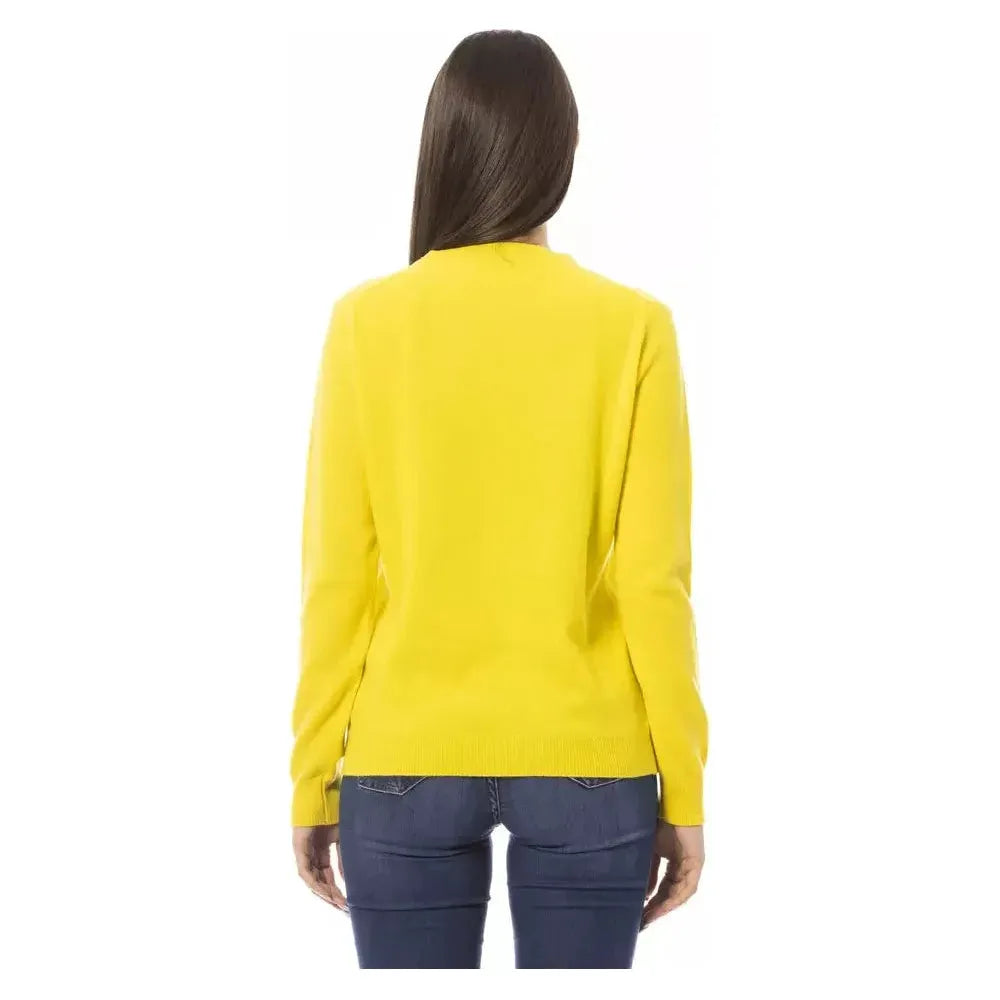 Baldinini Trend Yellow Wool Women Sweater Baldinini Trend