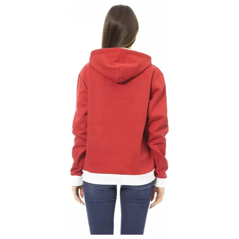 Baldinini Trend Red Cotton Women's Hoodie Baldinini Trend