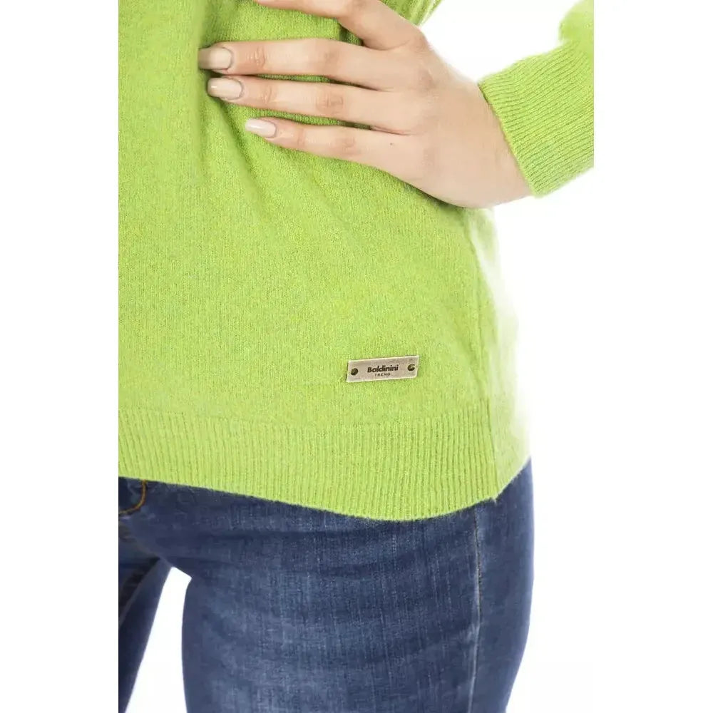 Baldinini Trend Green Wool Women Sweater Baldinini Trend