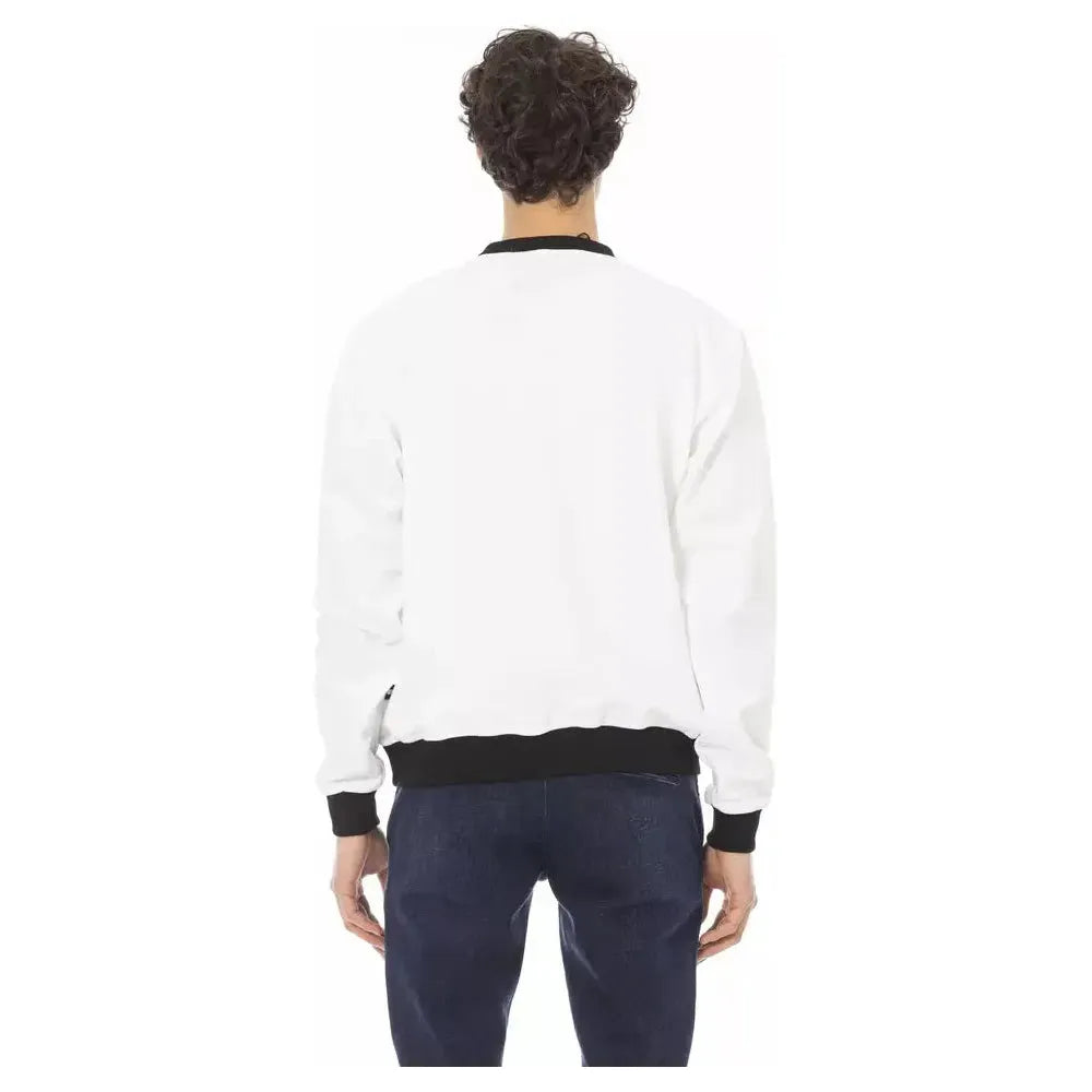 Baldinini Trend White Cotton Men's Sweater Baldinini Trend