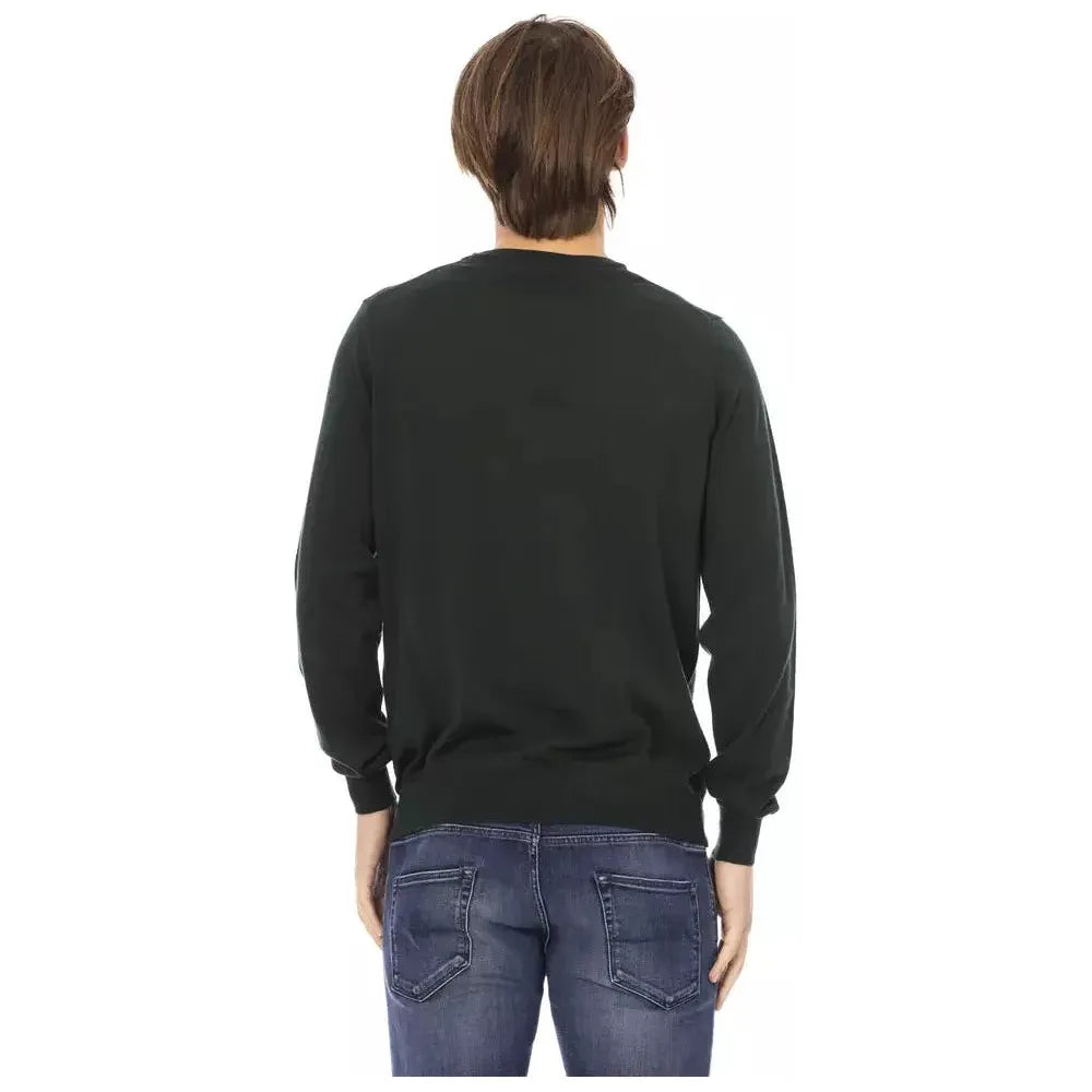 Baldinini Trend Green Fabric Men Sweater Baldinini Trend