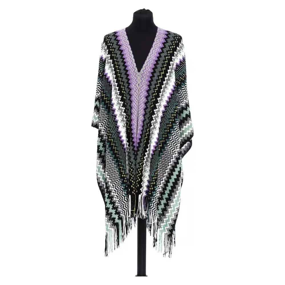 Missoni Multicolor Wool Women Poncho Missoni