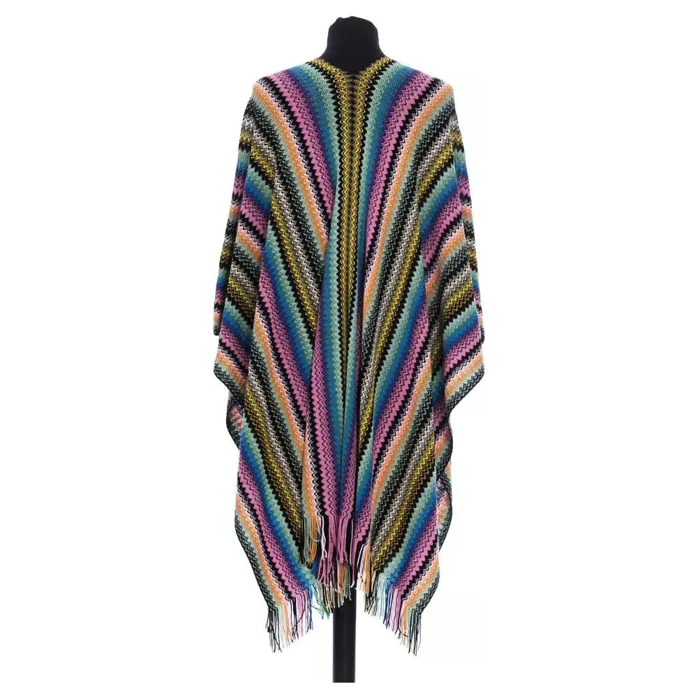 Missoni Multicolor Wool Women Poncho Missoni