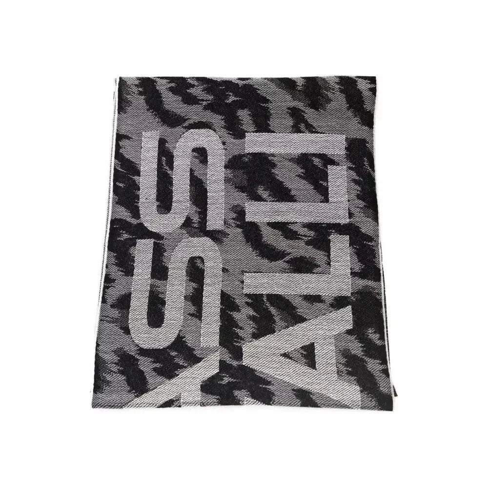 Cavalli Class Gray Wool Men Scarf