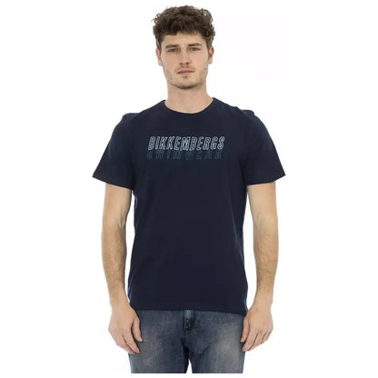 Bikkembergs Blue Cotton Men T-Shirt