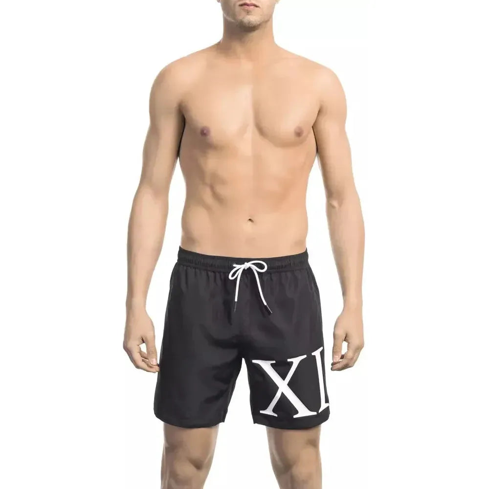 Bikkembergs Black Polyester Men Swim Short Bikkembergs