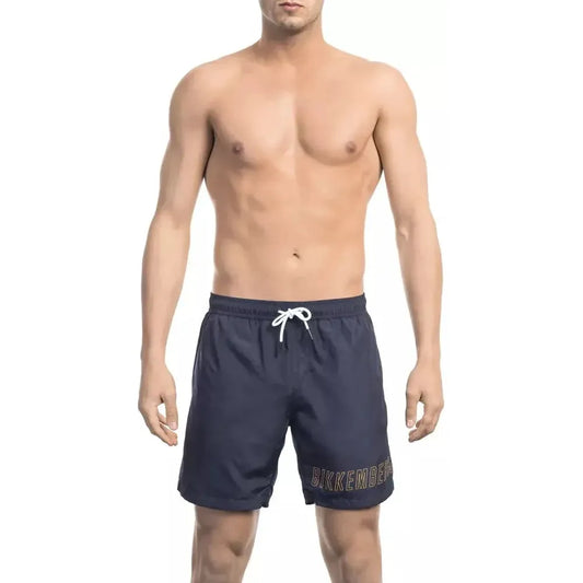 Bikkembergs Blue Polyester Men Swim Short Bikkembergs