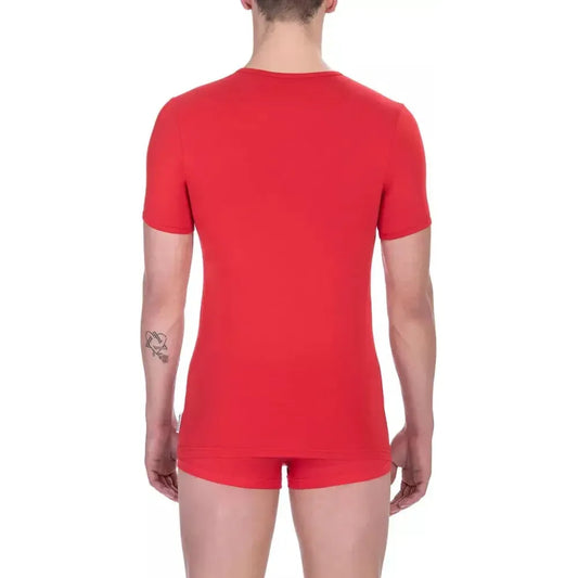 Bikkembergs Red Cotton Men T-Shirt MAN T-SHIRTS Bikkembergs