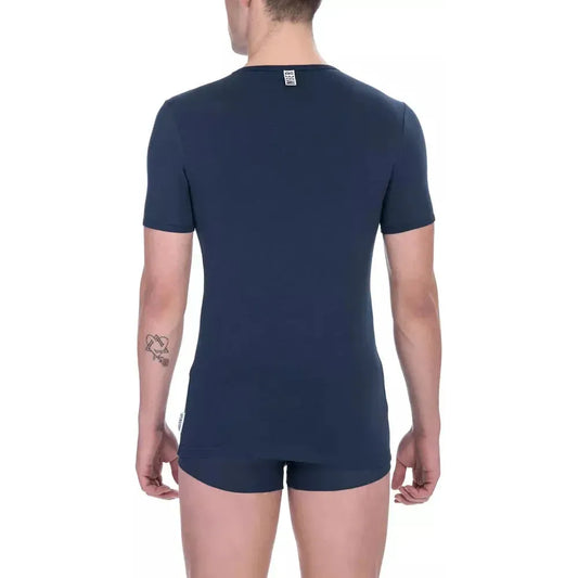 Bikkembergs Blue Cotton Men's T-Shirt Bikkembergs