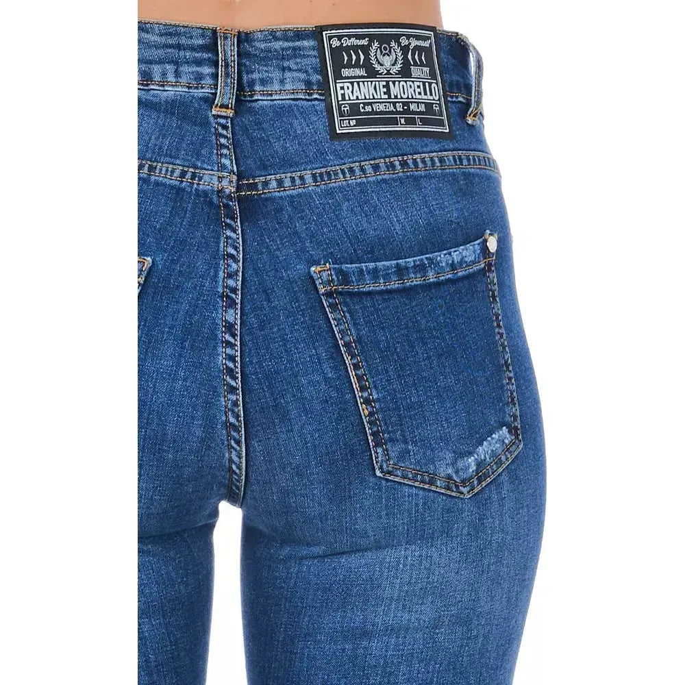 Frankie Morello Blue Denim Women Jeans