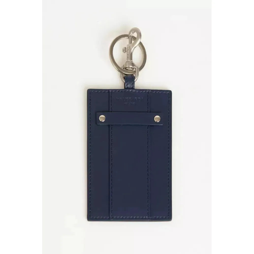 Trussardi Blue Leather Men Keychain Trussardi White Smoke