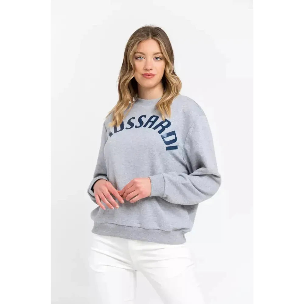 Trussardi Gray Cotton Women Sweater Trussardi Lavender