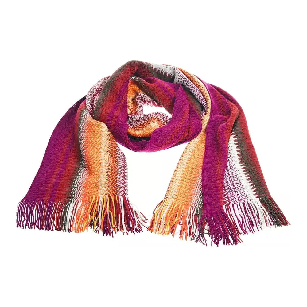 Missoni Multicolor Wool Men Scarf Missoni