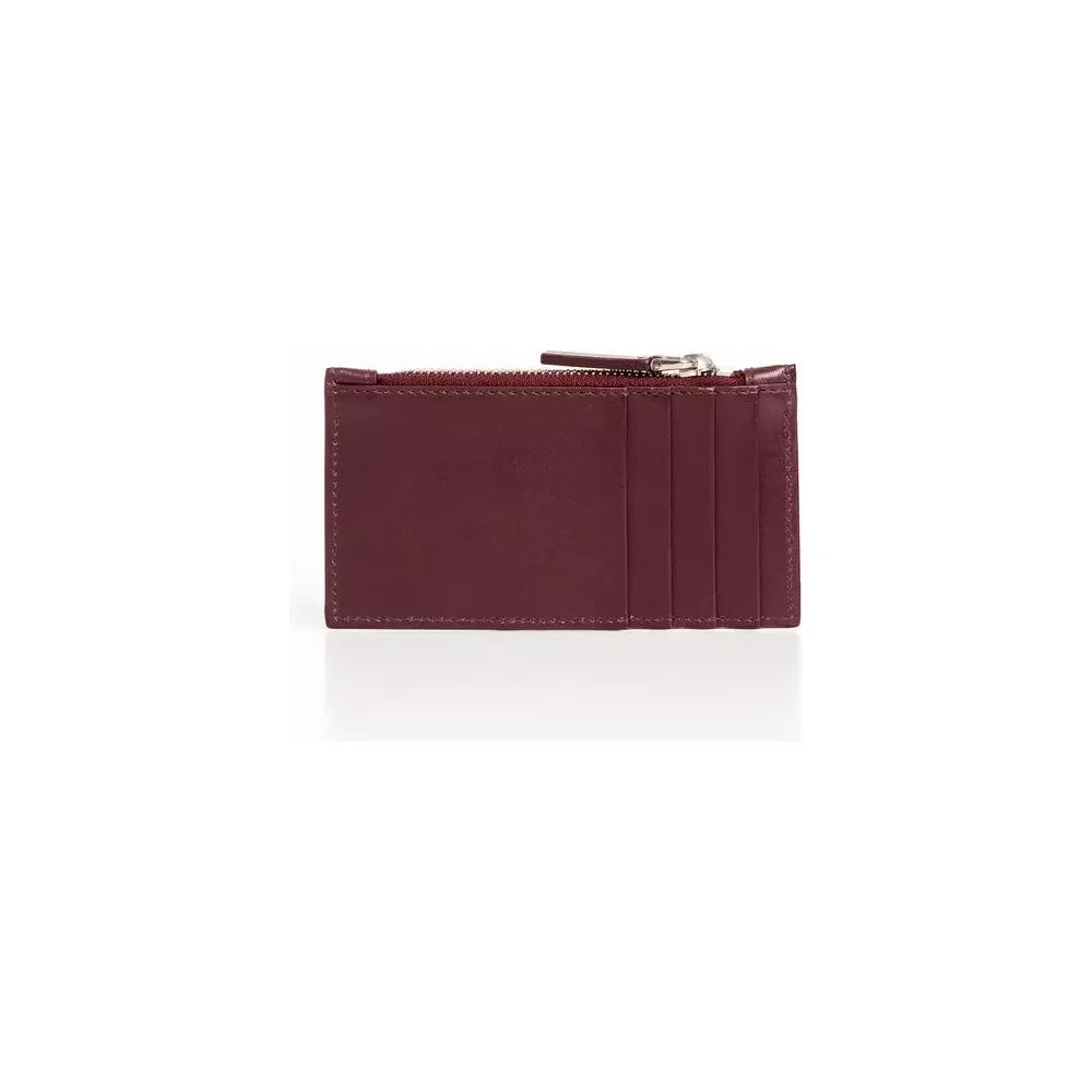 Trussardi Elegant Soft Leather Card Holder in Rich Brown Wallet Trussardi