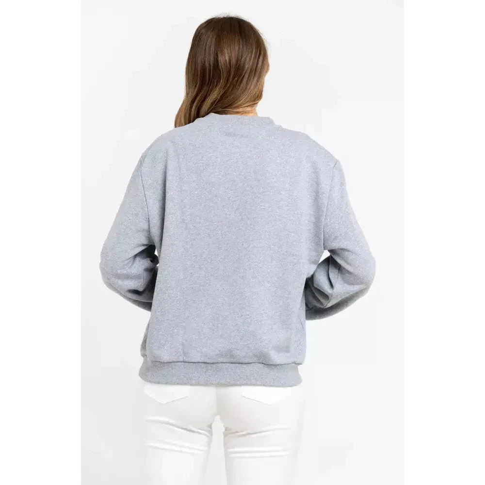 Trussardi Gray Cotton Women Sweater Trussardi Lavender