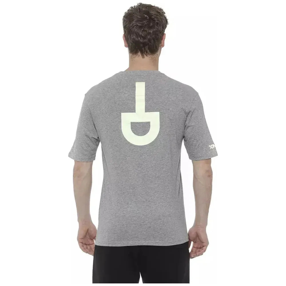 Tond Gray Cotton Men T-Shirt Tond