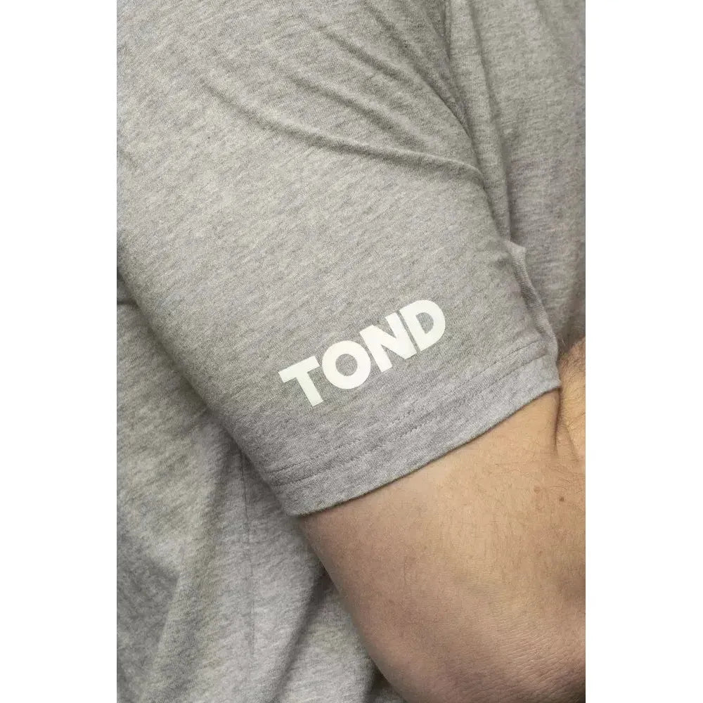 Tond Gray Cotton Men T-Shirt Tond