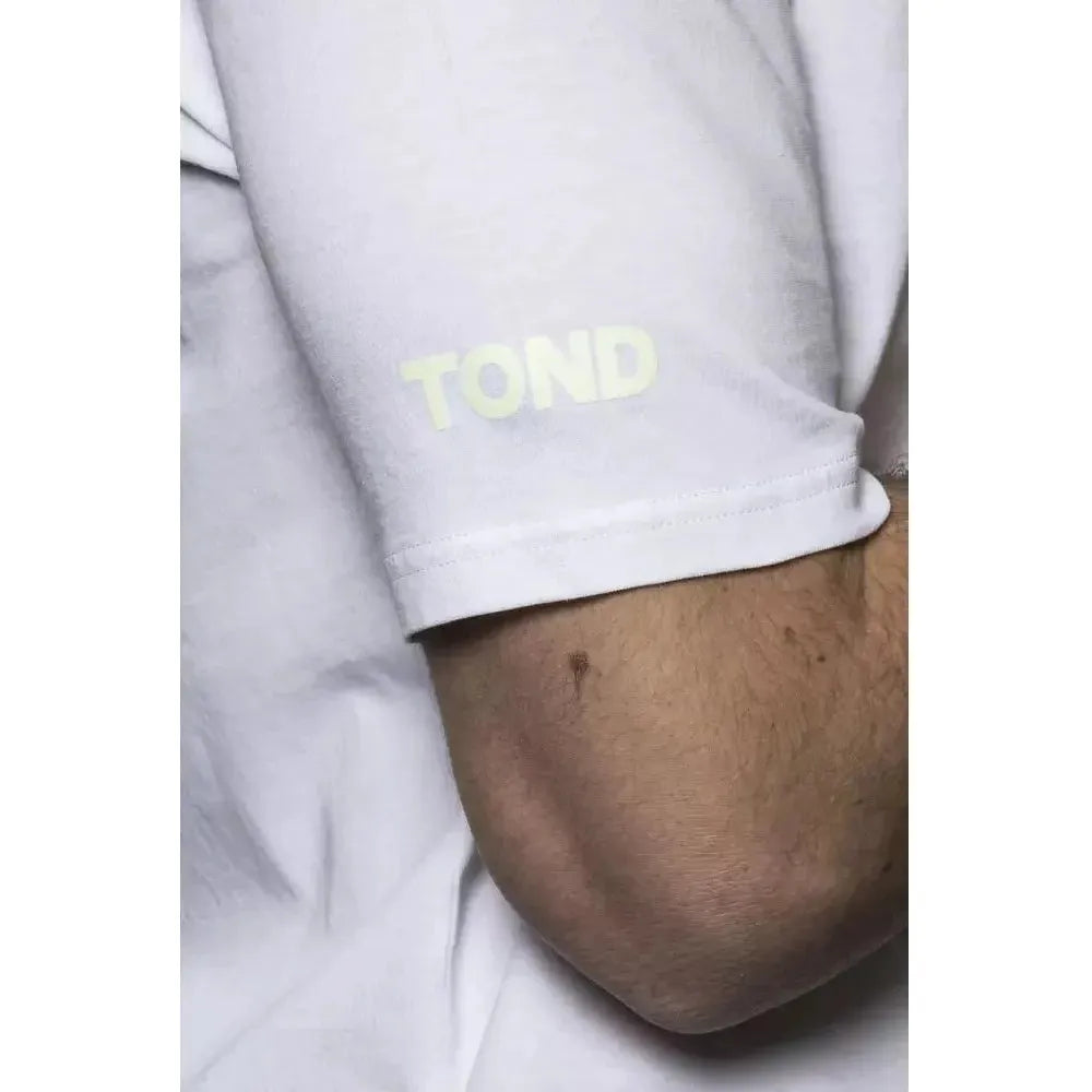Tond White Cotton Men T-Shirt