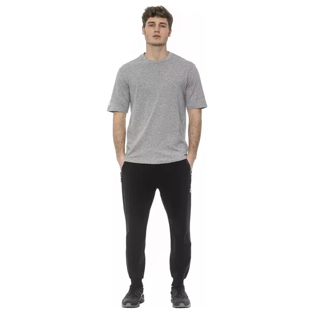 Tond Gray Cotton Men T-Shirt Tond