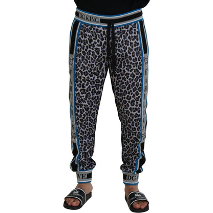 Dolce & Gabbana Multicolor DG King Leopard Print Jogger Pants