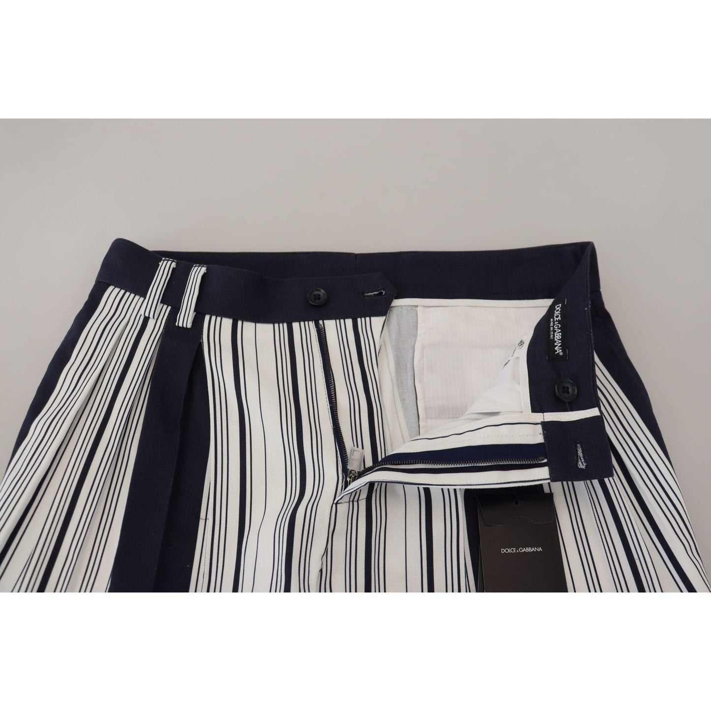 Dolce & Gabbana Elegant Striped Cotton Pants for Men Dolce & Gabbana