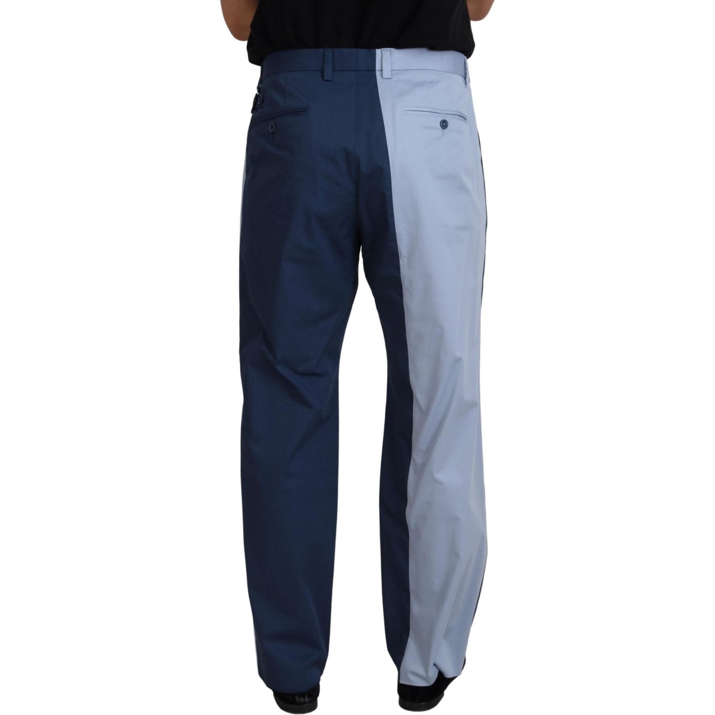 Dolce & Gabbana Elegant Blue Cotton Blend Pants for Men Dolce & Gabbana