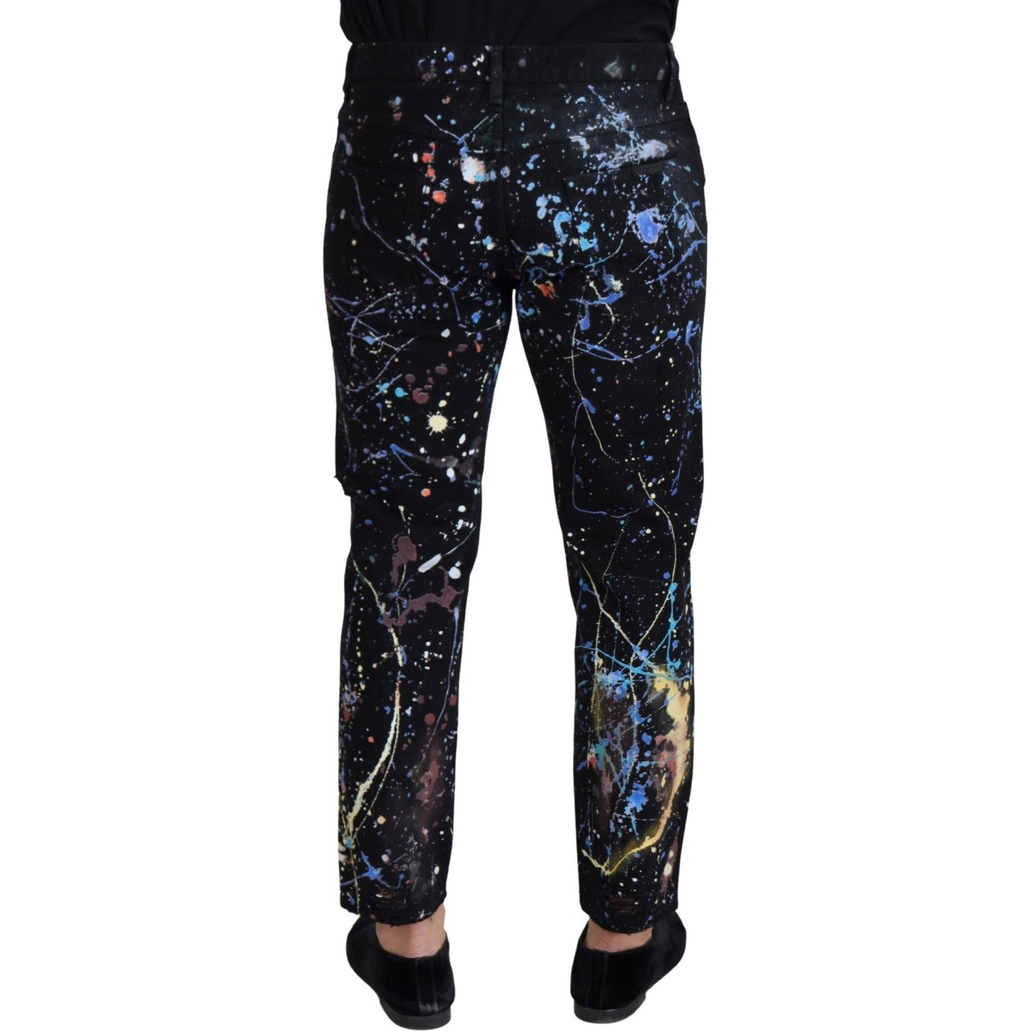 Dolce & Gabbana Exquisite Color Splash Print Denim Pants Dolce & Gabbana