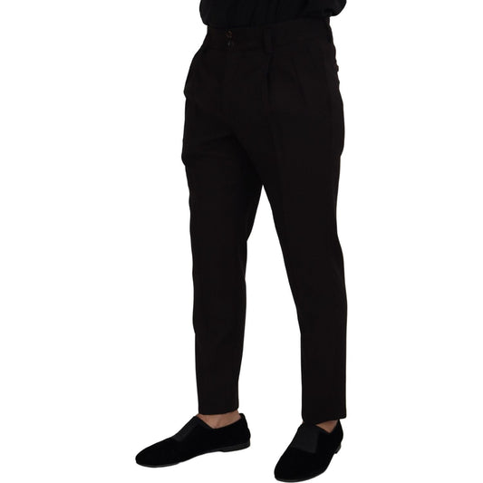 Dolce & Gabbana Elegant Black Virgin Wool Trousers Dolce & Gabbana