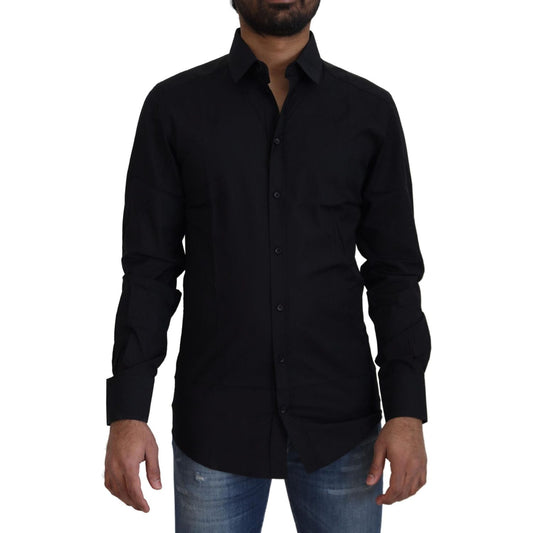 Dolce & Gabbana Chic Black Cotton Dress Shirt Dolce & Gabbana