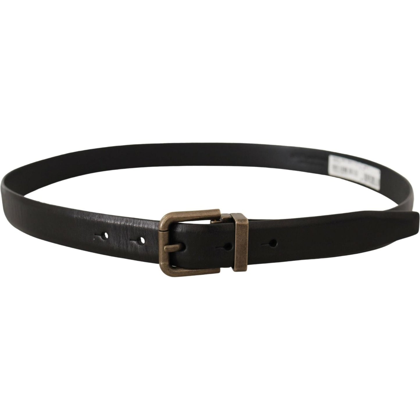 Dolce & Gabbana Elegant Black Calf Leather Belt Dolce & Gabbana