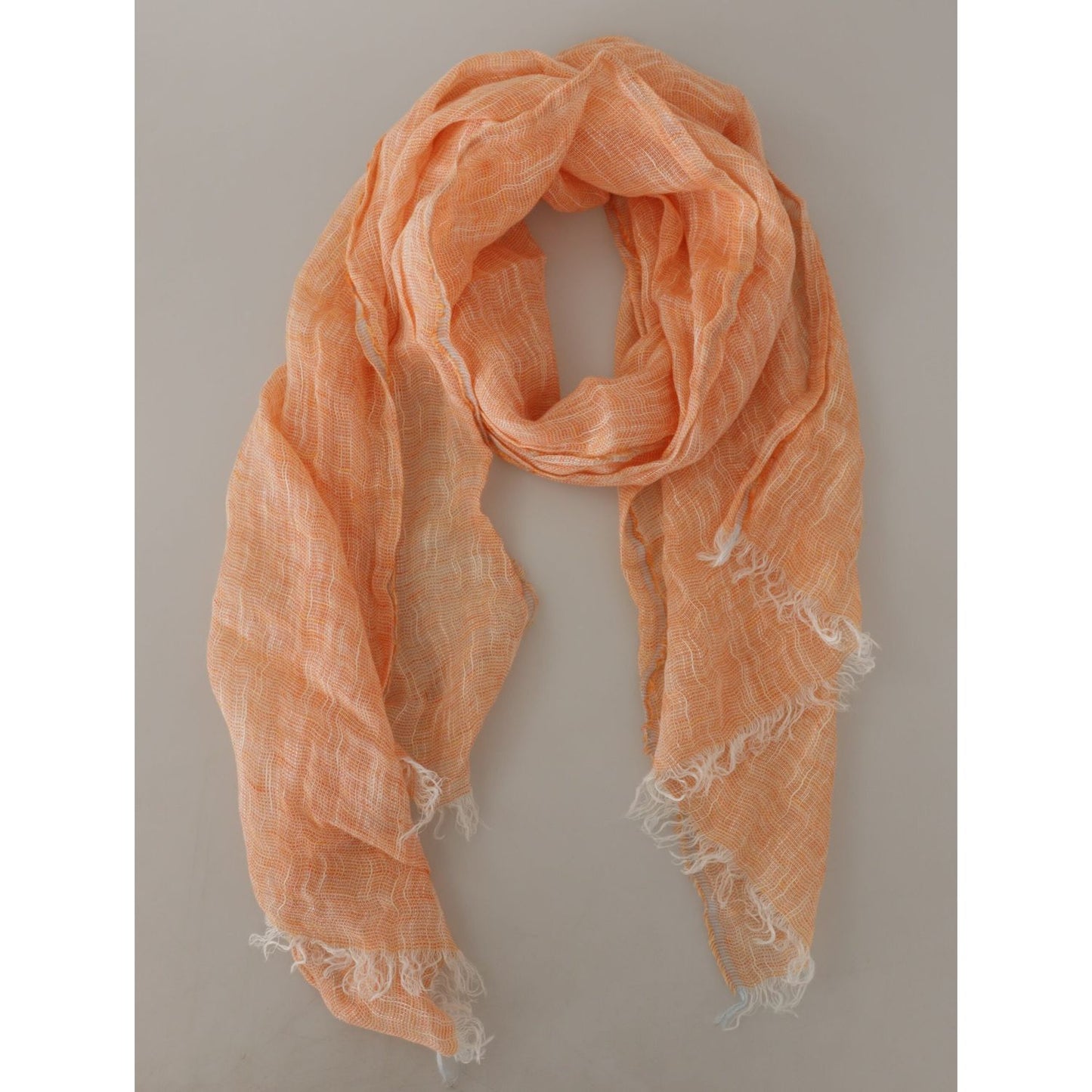 Malo Elegant Peach Linen Scarf Malo