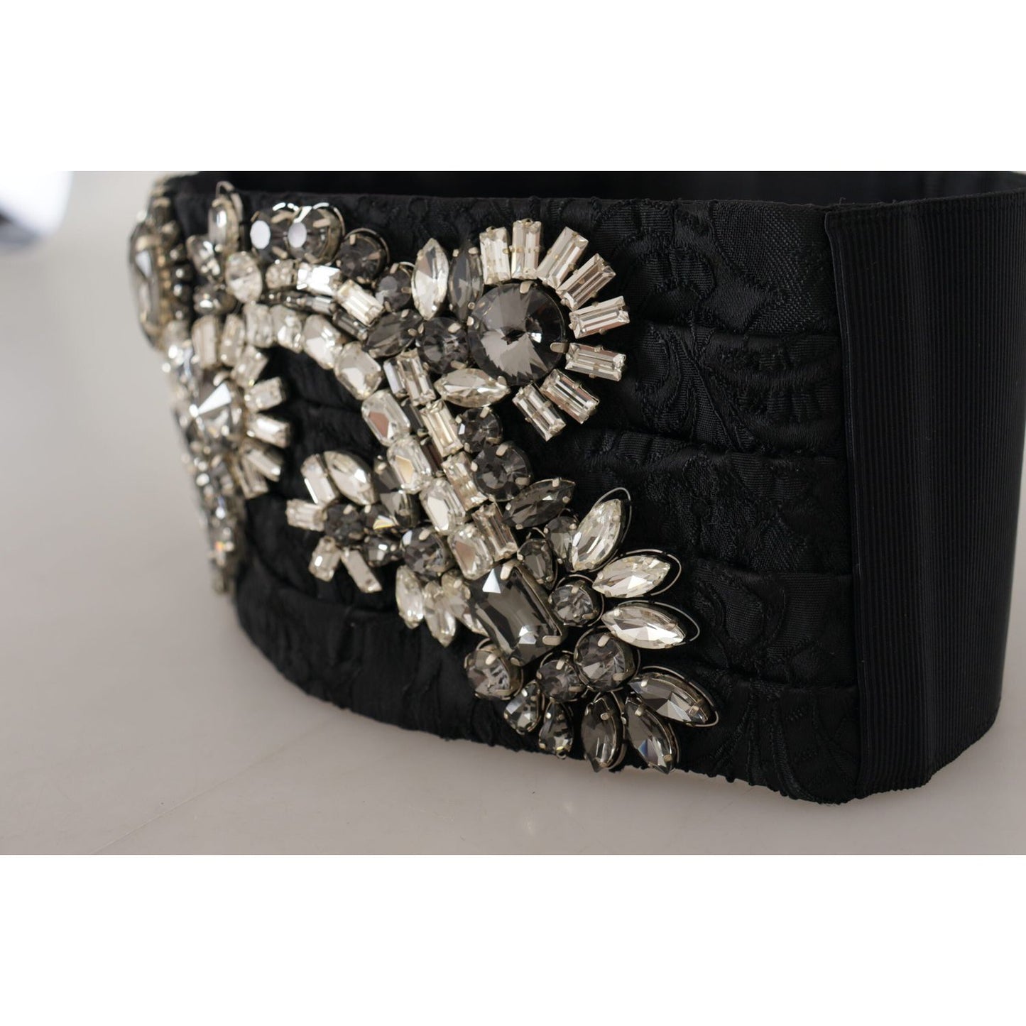 Dolce & Gabbana Elegant Rhinestone-Embellished Silk Belt Dolce & Gabbana