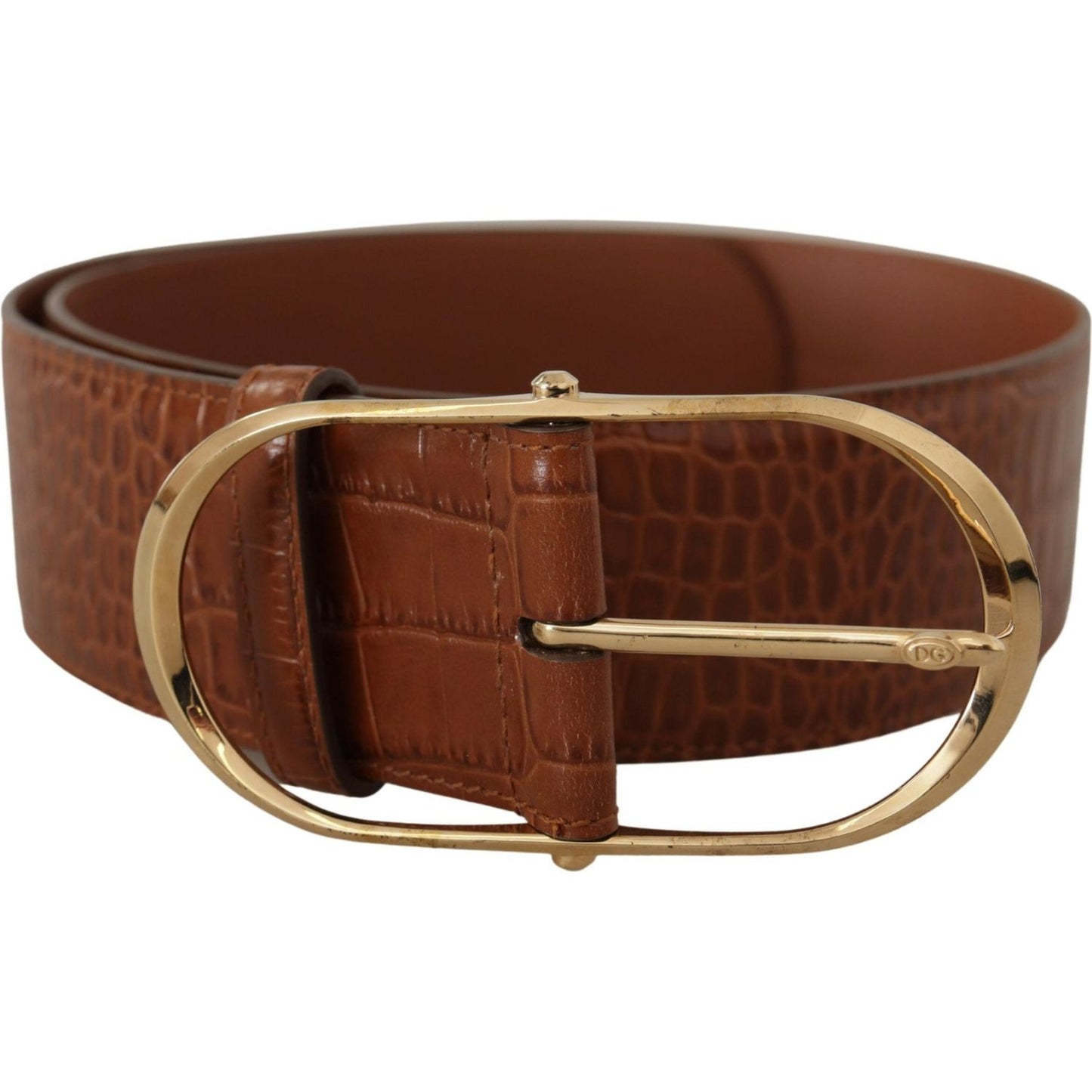 Dolce & Gabbana Enchanting Engraved Logo Leather Belt Dolce & Gabbana