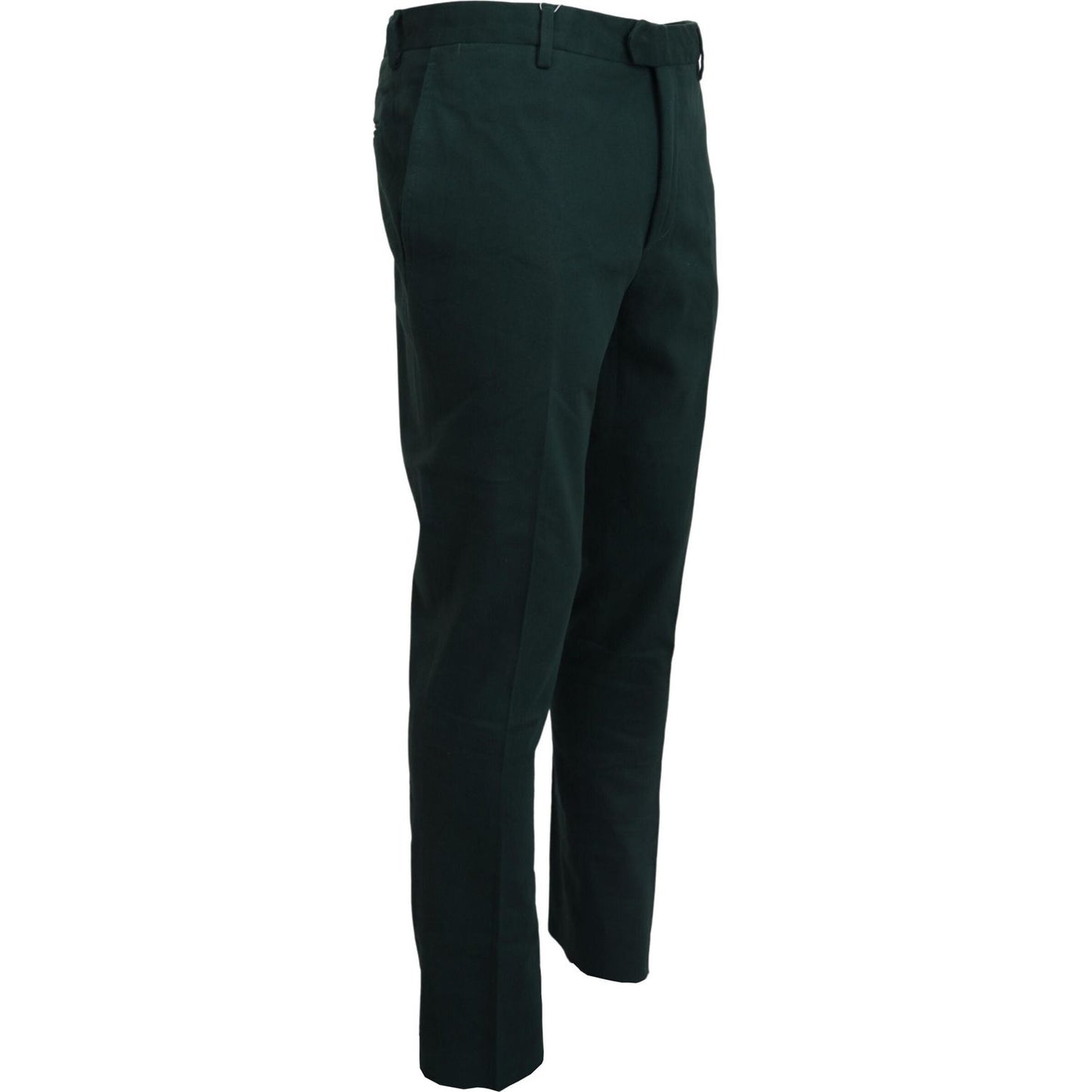 BENCIVENGA Elegant Dark Green Chino Trousers BENCIVENGA