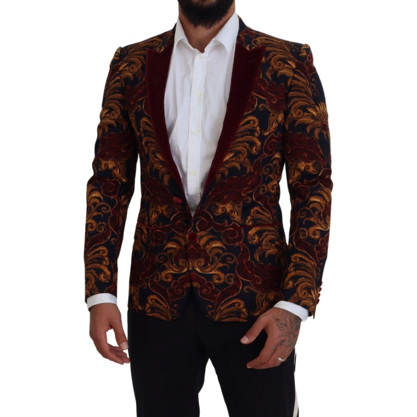 Dolce & Gabbana Elegant Multicolor Wool Blend Blazer Dolce & Gabbana