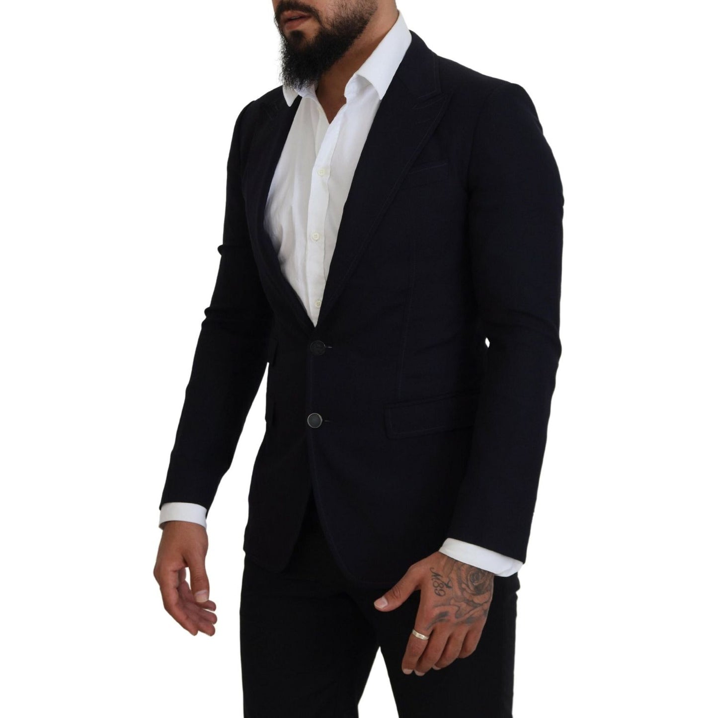 Dolce & Gabbana Blue Wool Formal Taormina Blazer