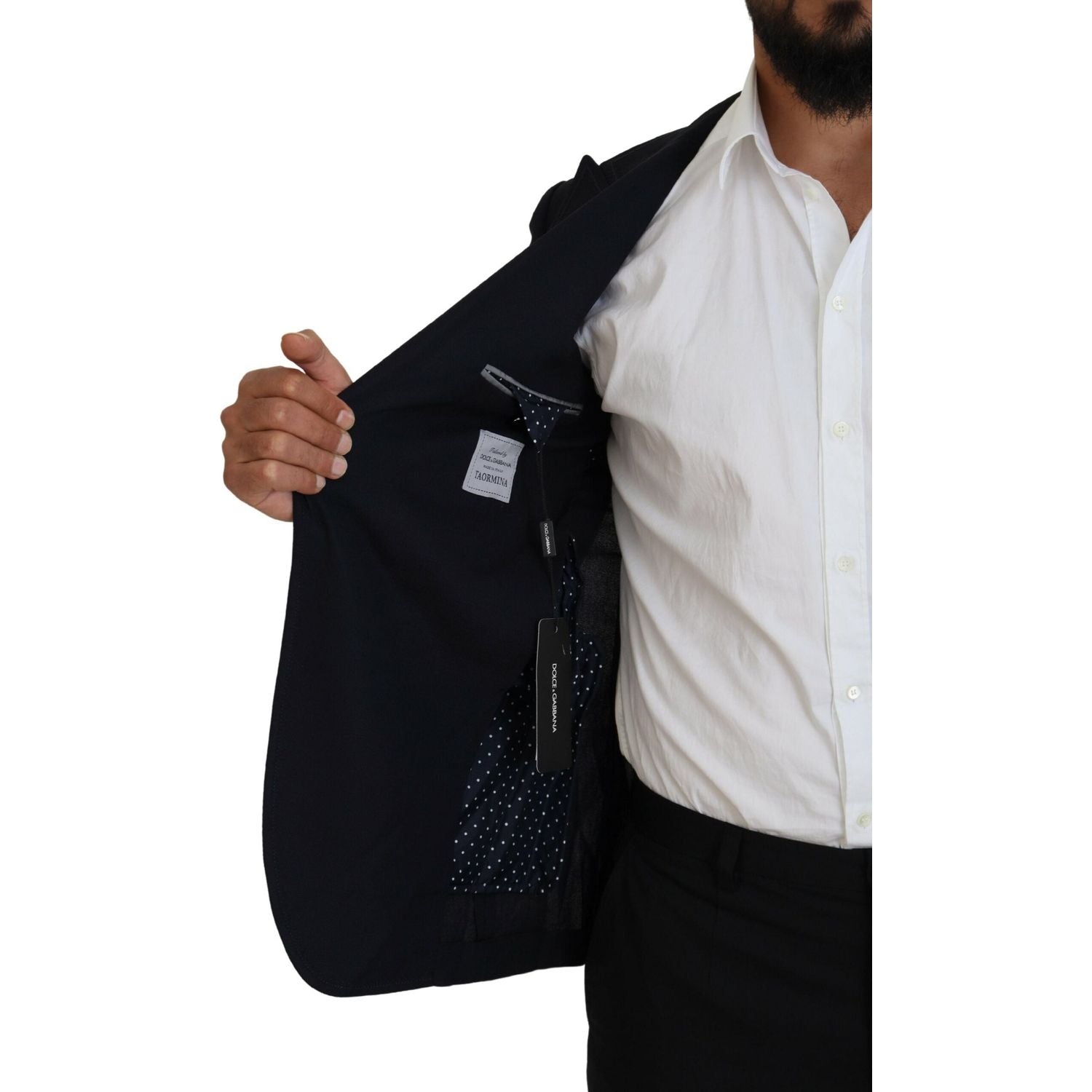 Dolce & Gabbana Blue Wool Formal Taormina Blazer